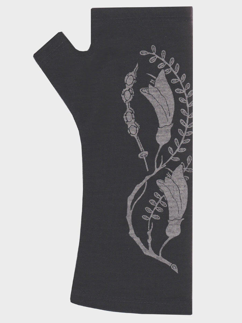 Kate Watts Merino Gloves - Black Kowhai