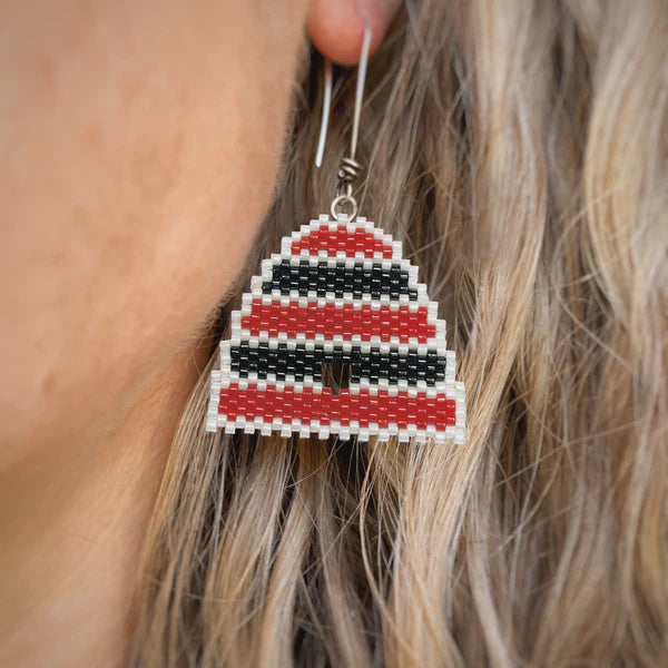 Handmade Bead Earrings - Beehives