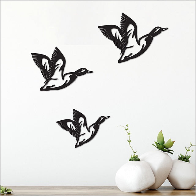 Black Acrylic Flying Ducks Set