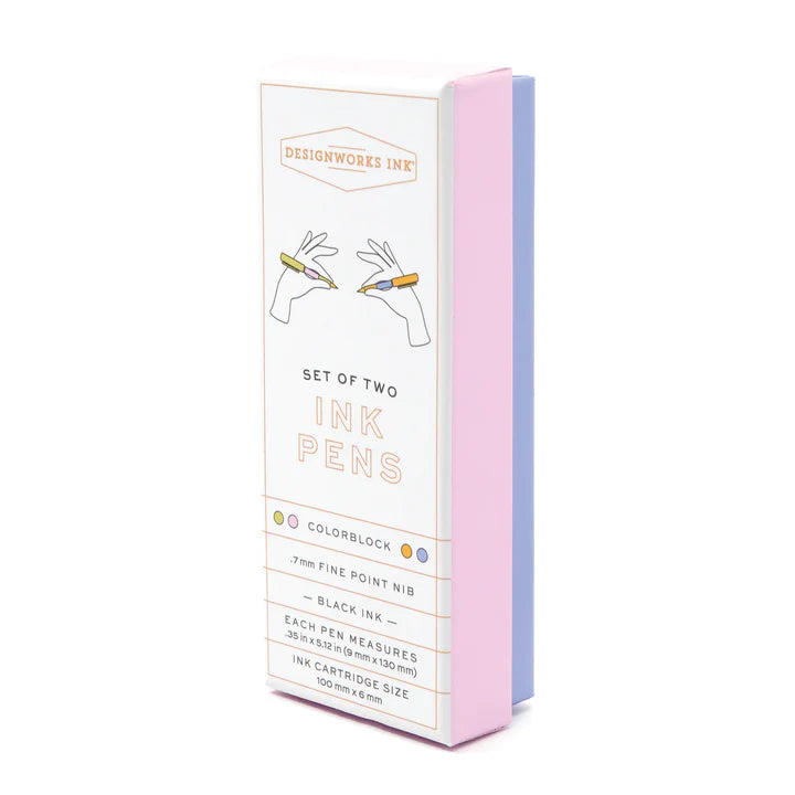 Ball Point Ink Pens - Set of 2 (Lilac + Cornflower)