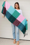 Green/Blue/Pink Tones Winter Scarf