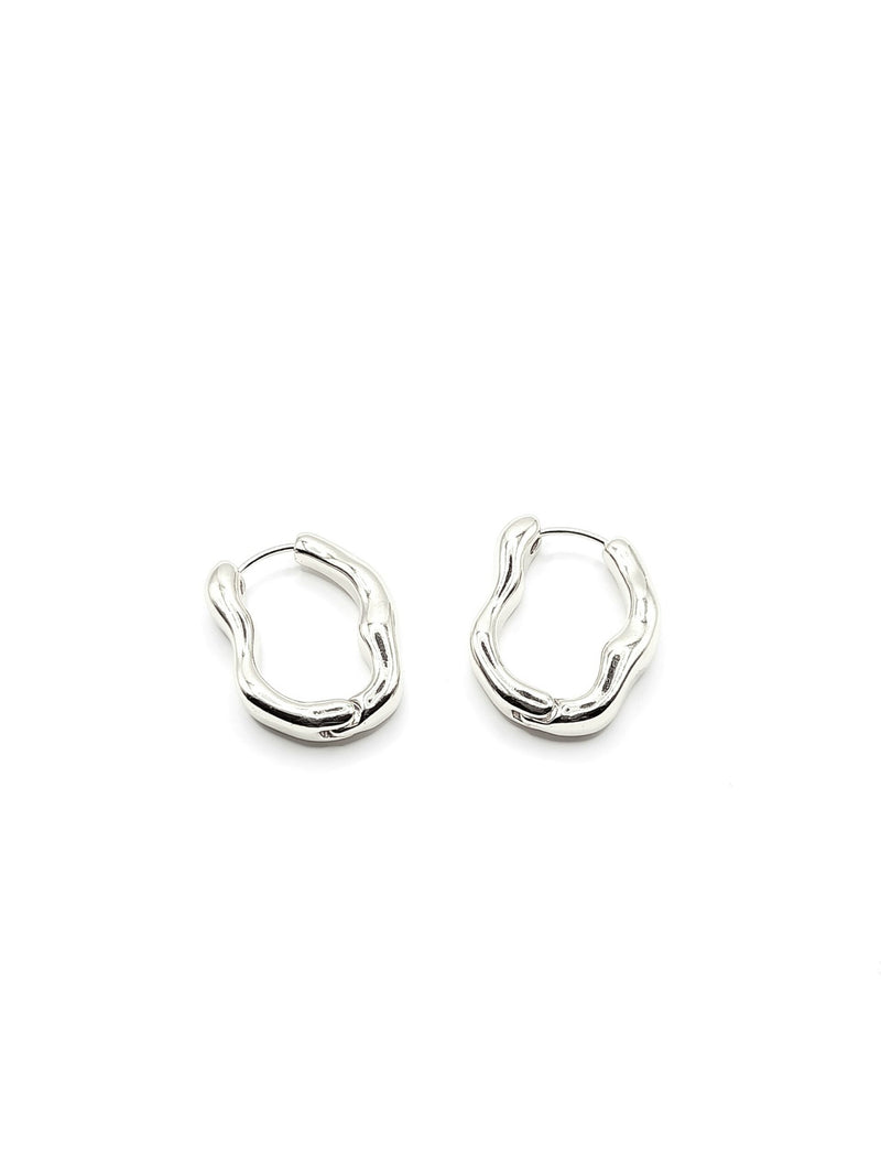Silver Wiggle Hoops