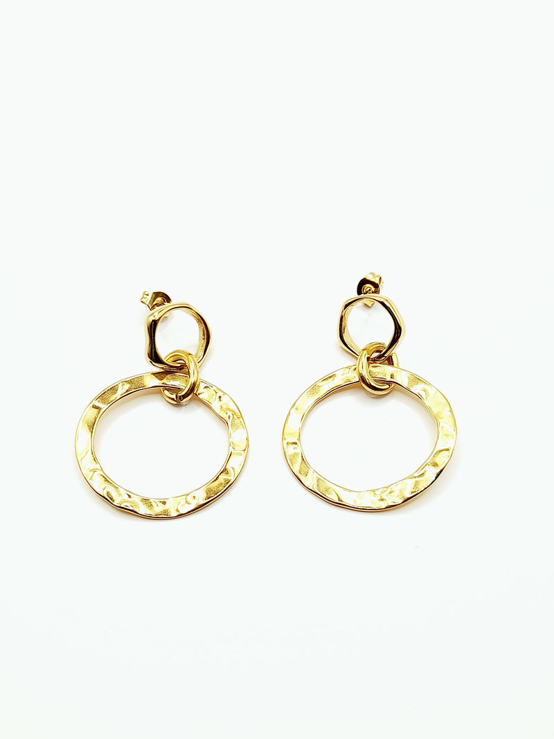 Gold Double Hoops