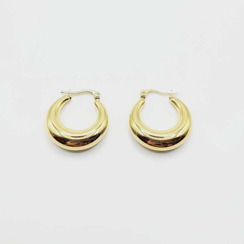 Gold Crescent Moon Earrings