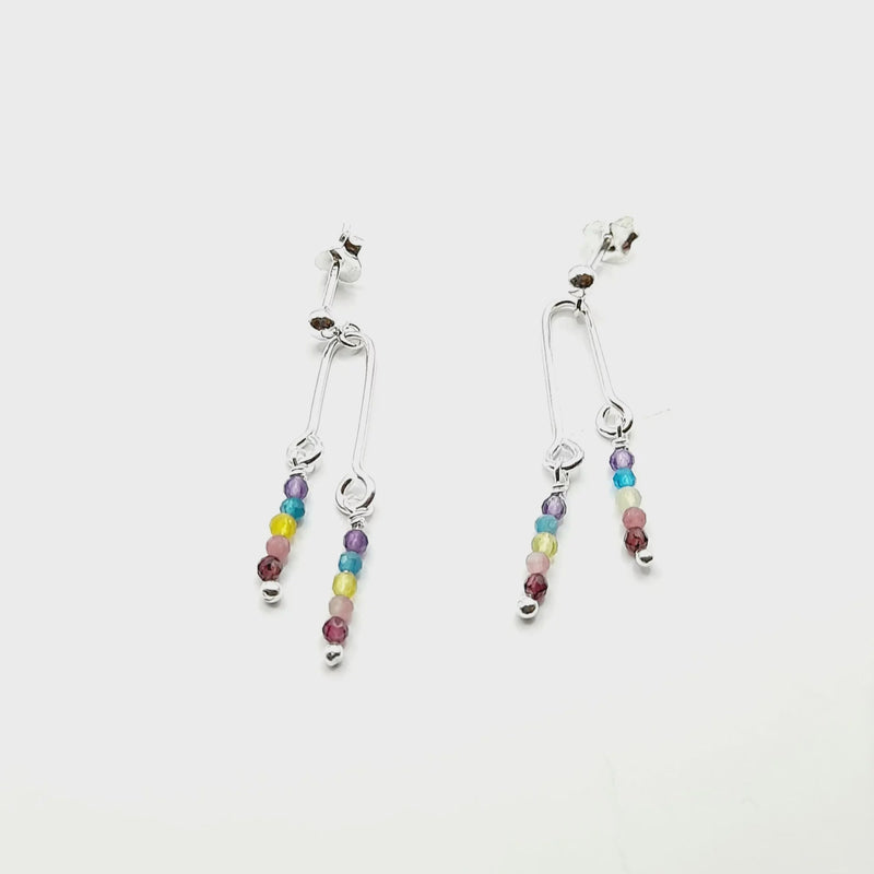 Sterling Silver Chandelier Bead Earrings