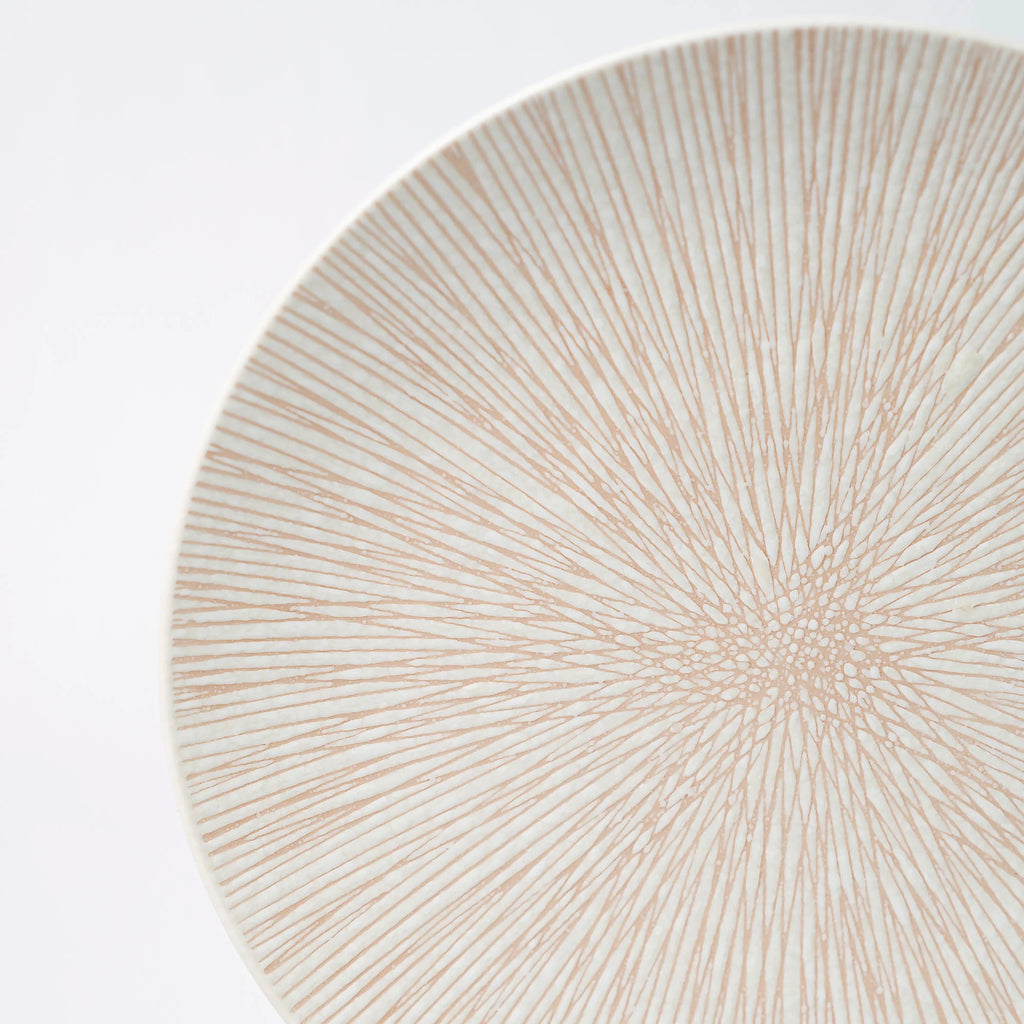 Bisque Converging Large Dinner Plate