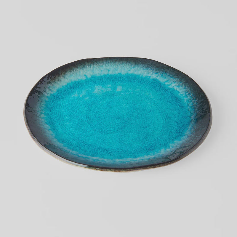 Sky Blue Oval Plate