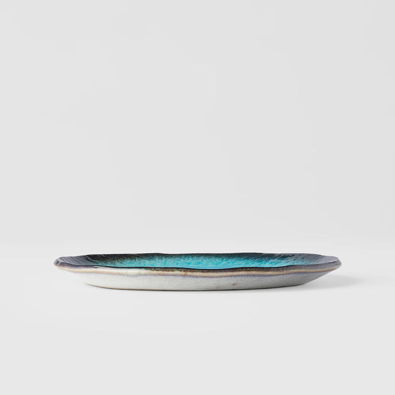Sky Blue Oval Plate