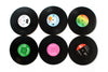 Retro Vinyl Coasters - Set of 6