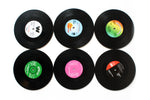 Retro Vinyl Coasters - Set of 6