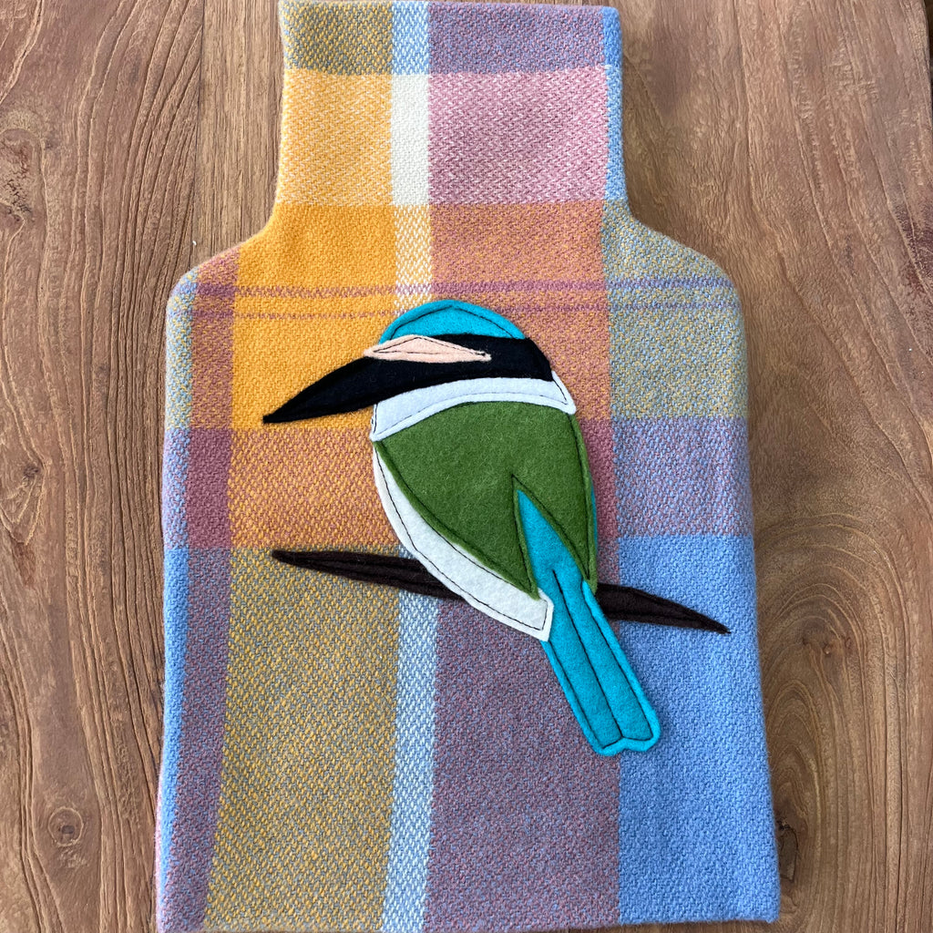 Blanket hot water bottle cover - Kingfisher