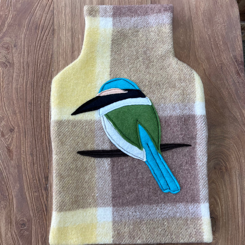 Blanket hot water bottle cover - Kingfisher