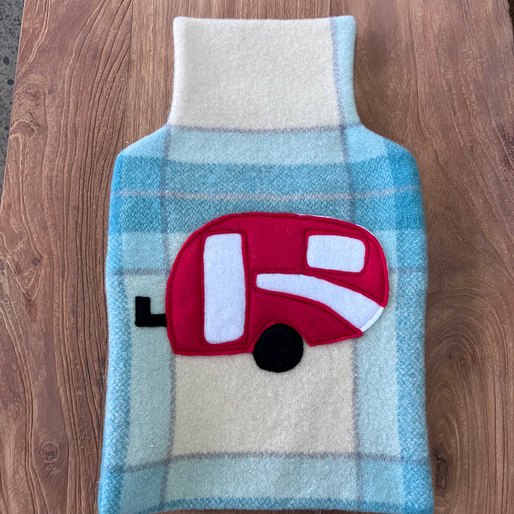 Blanket hot water bottle cover - Caravan