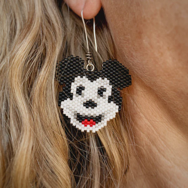 Handmade Bead Earrings - Mickey to Tiki