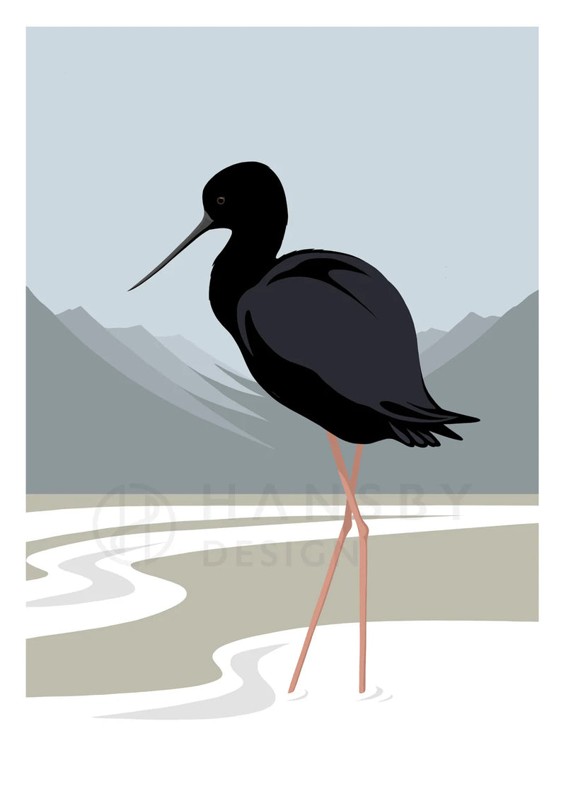 Black Stilt  Print - 2 sizes