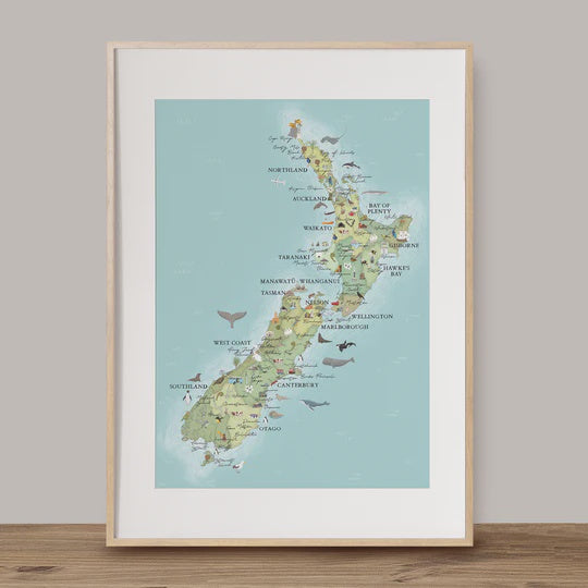 New Zealand Icons Map