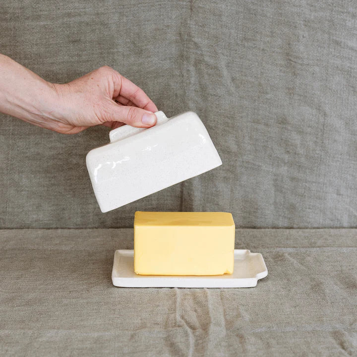 Ceramic Butter Dish - Oatmeal