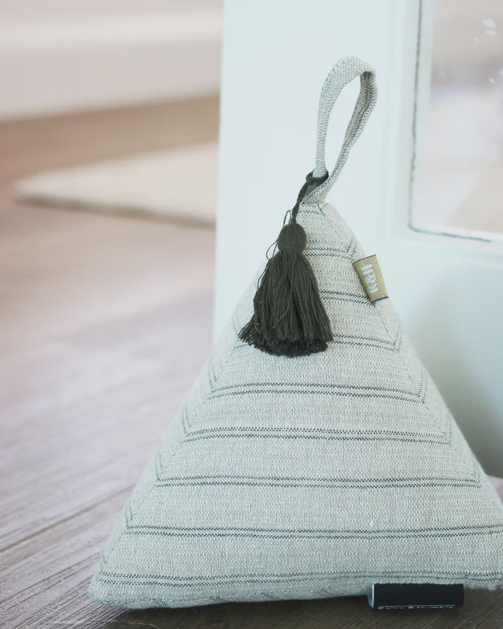 Provincial Olive Stripe Doorstop