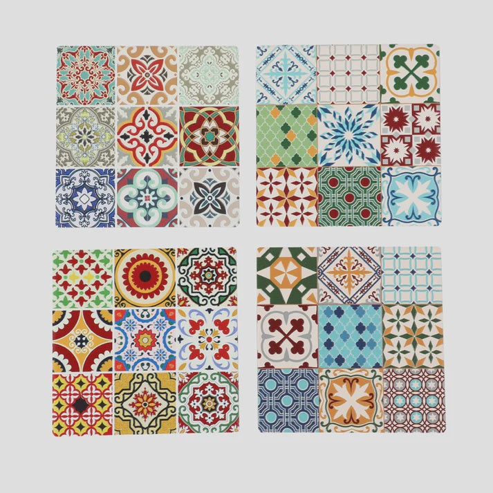 Aiden Mosaic Ceramic Coaster Set