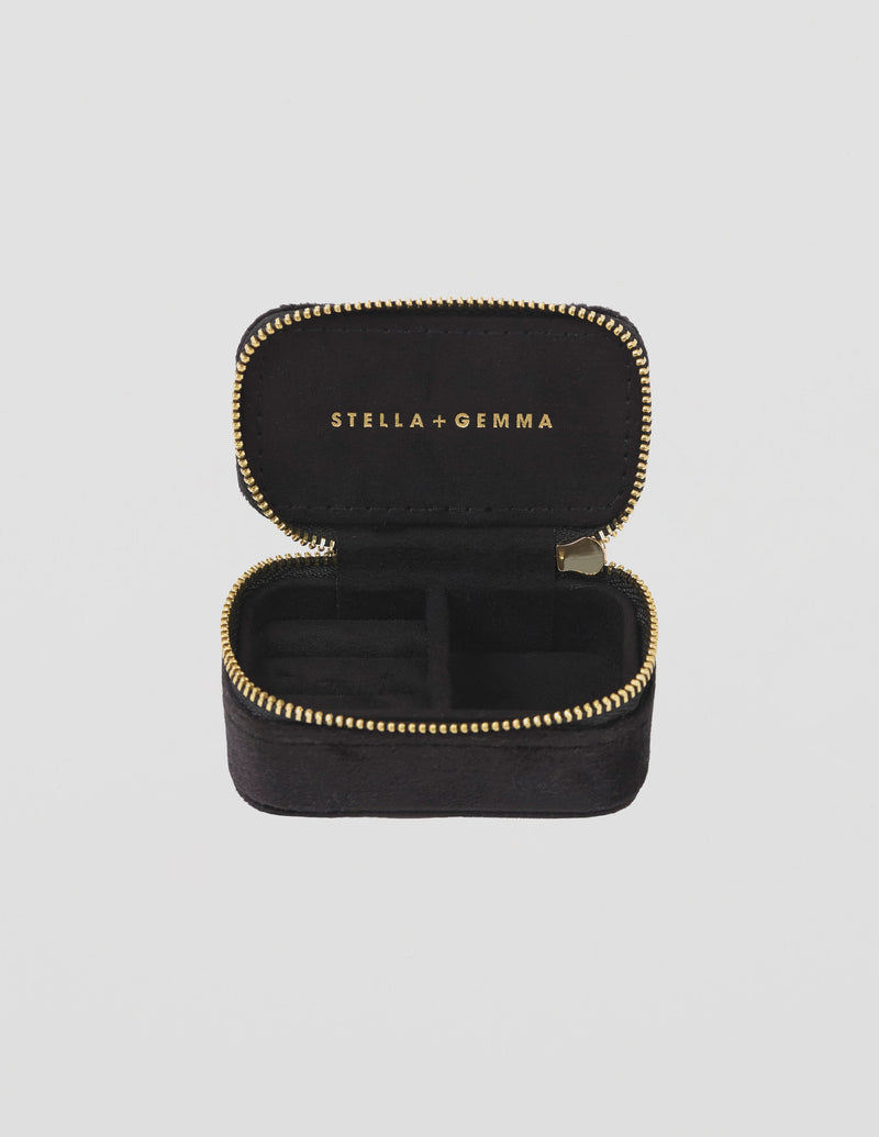 Jewellery Box Small Black  Velvet