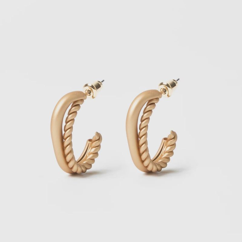 Chain Hoop Earring - Gold