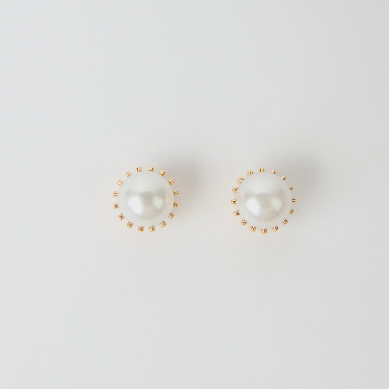 Mother of Pearl Dome Earrings