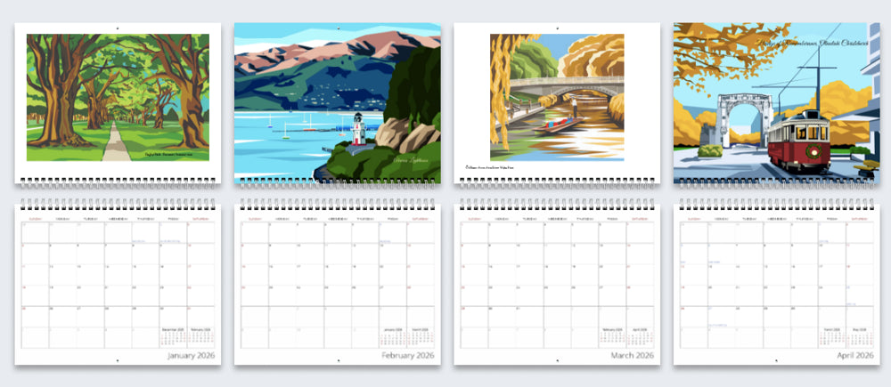 Ōtautahi Christchurch 2026 Calendar - Ira Mitchell