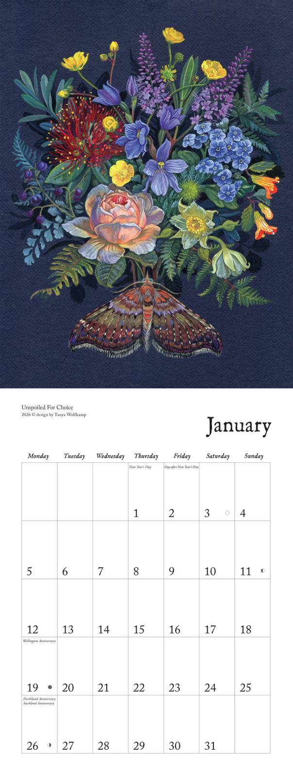 Tanya Wolfkamp 2026 Calendar