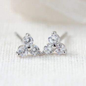 Birthstone Studs  - Silver