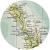Circle Map Decal - Large, other areas