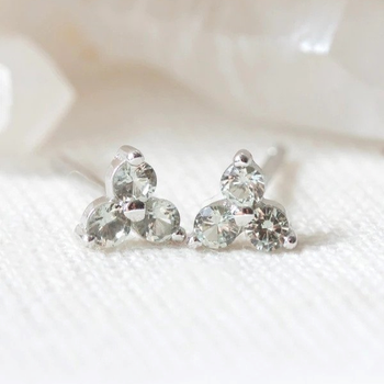 Birthstone Studs  - Silver