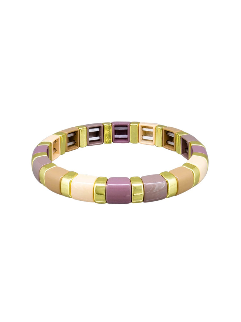 Earth Enamel Large Tile Bracelet