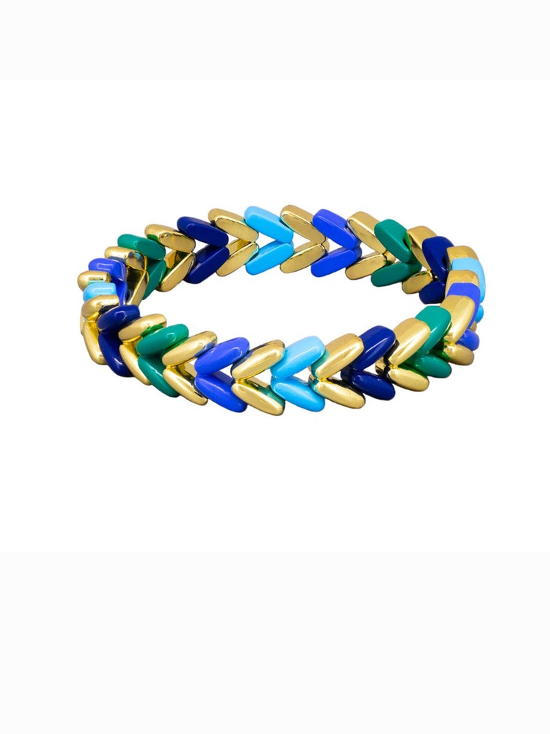 Blues Arrow Tile Bracelet