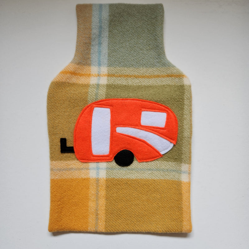 Blanket hot water bottle cover - Caravan