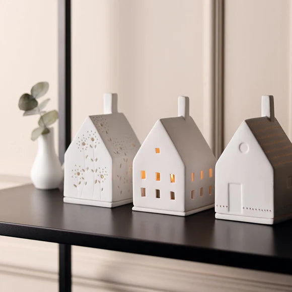 Porcelain Tealight Houses - small (all designs)