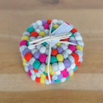 Felt ball Coasters - set of 4