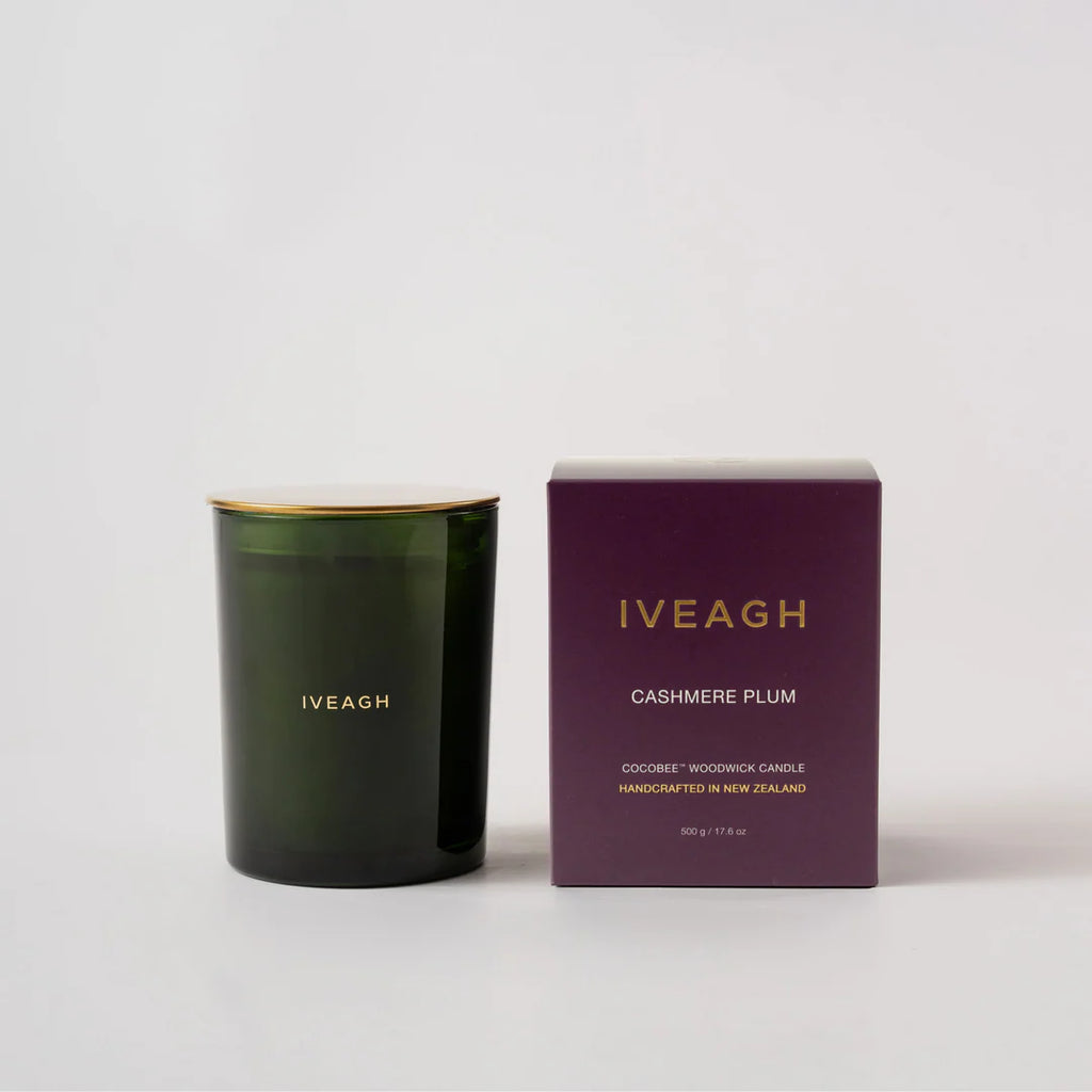 Iveagh Beeswax Candle - Cashmere Plum