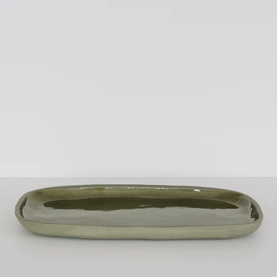 Ceramic Rectangle Platter - Sage