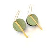 Circle Bar Earrings - gold