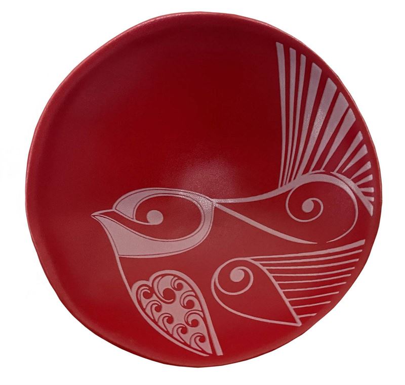 Jo Luping - Piwakawaka Bowl Red