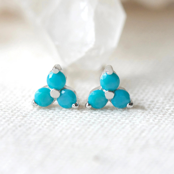 Birthstone Studs  - Silver