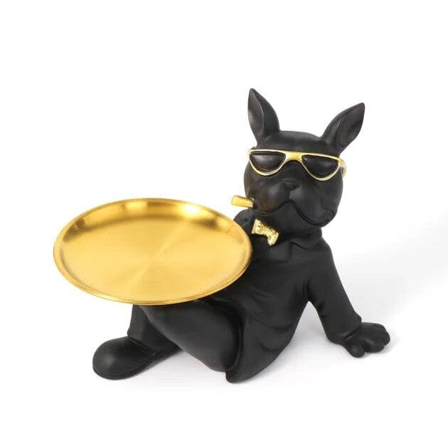 Dog with Gold Tray