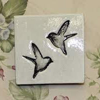 Square Ceramic Birds