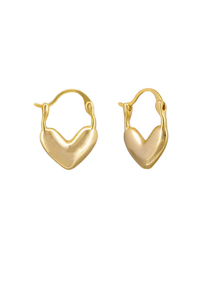Gold Heart Huggies