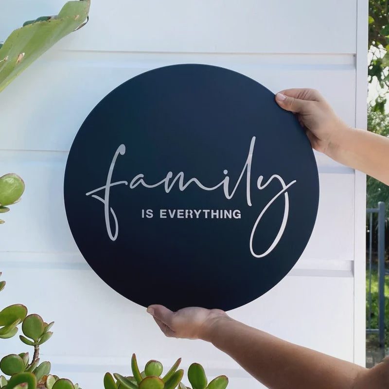 Family is Everything - Steel Wall Art