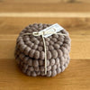 Felt ball Coasters - set of 4