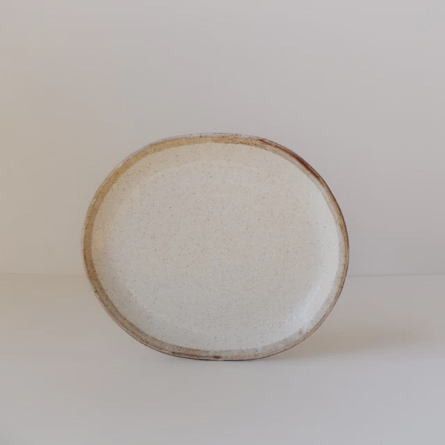 Flax Large Oval Plate