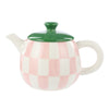 Pink Check Teapot