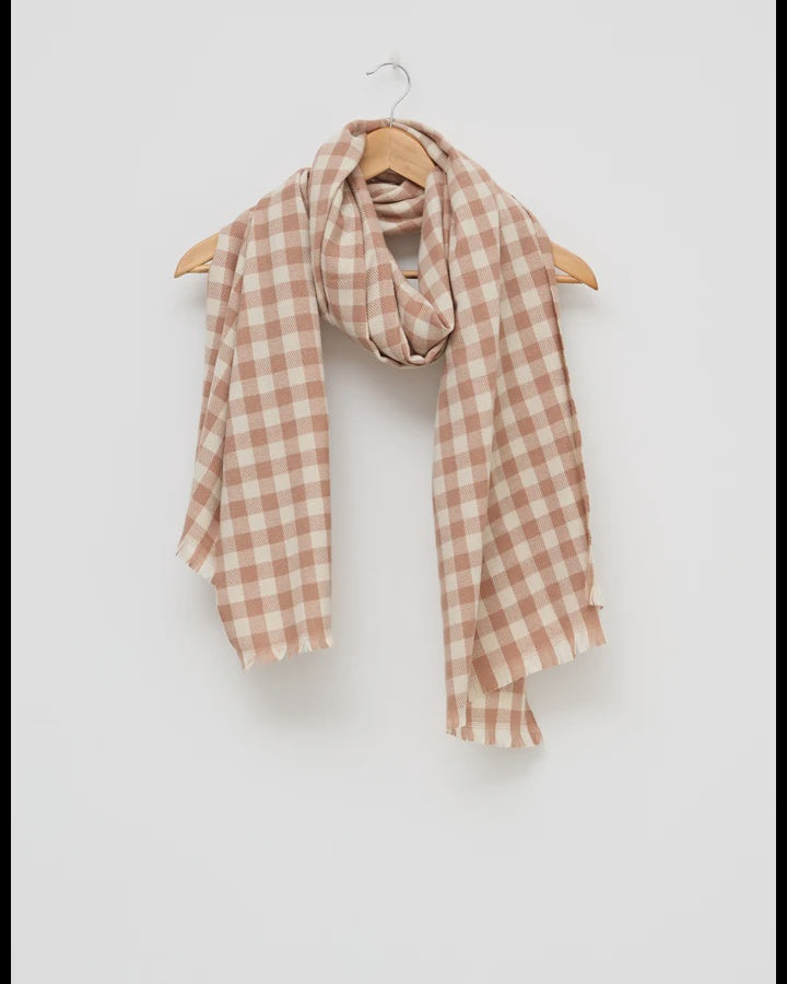 S + G Gingham Blush Scarf (SALE)