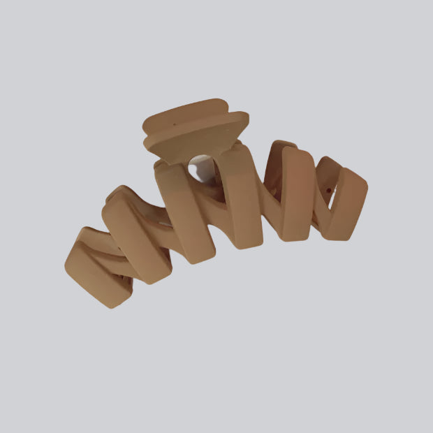 S + G Claw Clip - Coffee Zig Zag